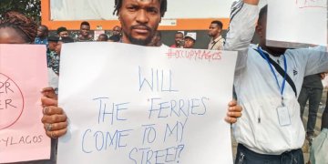 #OccupyLagos Protesters are Peacefully Passing a Message across to the State Government
