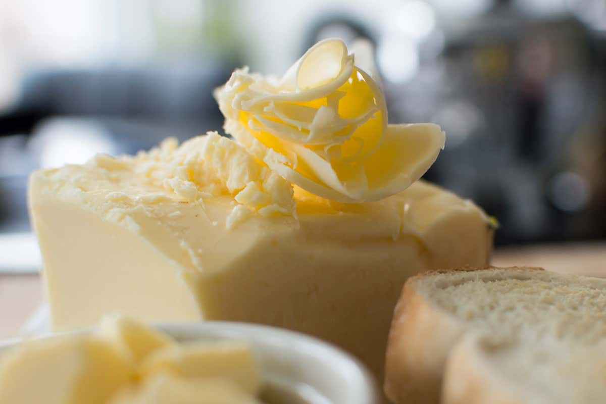 Homemade cultured butter is more buttery than normal butter