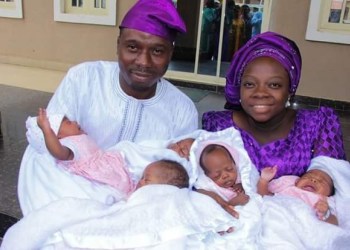 One 12 months after, Nigerian couple rejoice their lovely quintuplets first birthday with pretty photographs