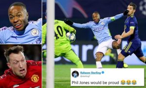 UCL: Sterling trolls Man United's Jones after Man City's win